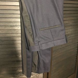 H&M Blue Tuxedo Pants with Black Stripe